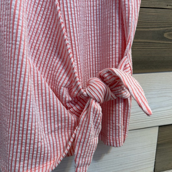 MICHAEL Michael Kors ⚜️ Seer Sucker Wrap Top - Picture 5 of 8